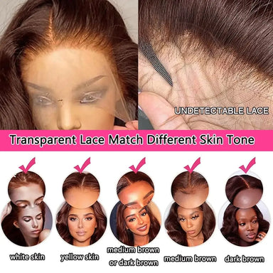 Fresh Install | Brown Body Wave Glueless HD Lace 13x6 Frontal Wig