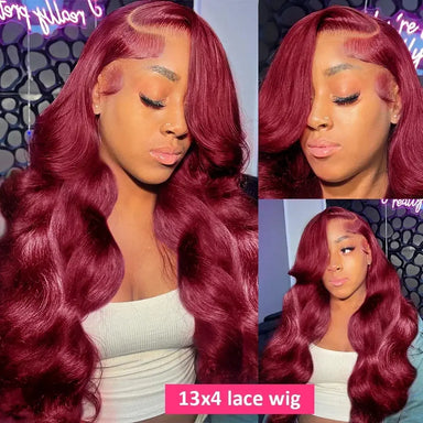 Wear & Go | Burgundy Body Wave Glueless HD Lace 13x6 Frontal Wig