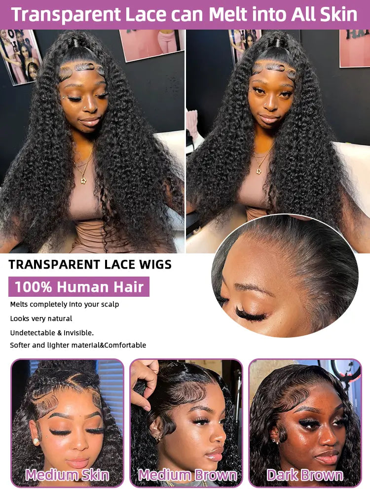 Throw On & Go | Kinky Curly Glueless HD Lace Lace Front Wig