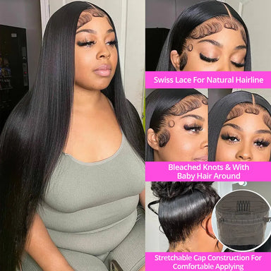 Wear & Go | Straight Glueless HD Lace 360 Lace Wig