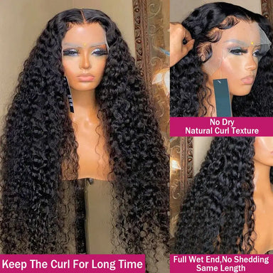 Melted Hair 180% Density Jerry Curly Wig Glueless 13x4 Frontal Wig