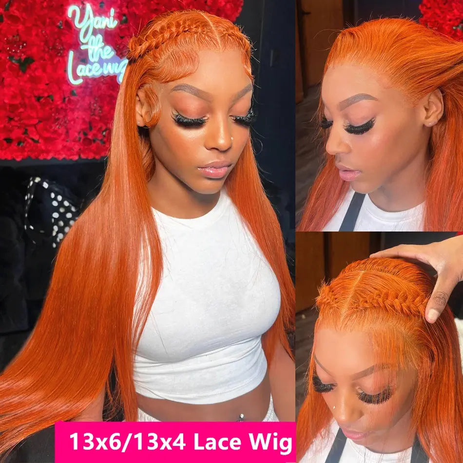 Effortless Glam | Ginger Straight Glueless HD Lace 13x6 Frontal Wig Pre-Cut