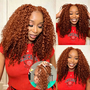 Ginger Kinky Curly Crochet Braiding Hair Extensions — 100% Human Hair