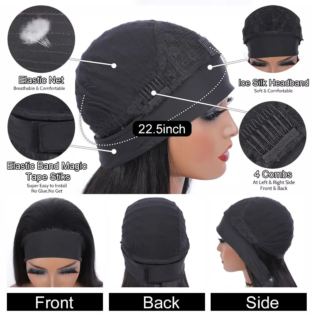 No Glue No Fuss | Kinky Curly No-Lace Glueless Headband Wig