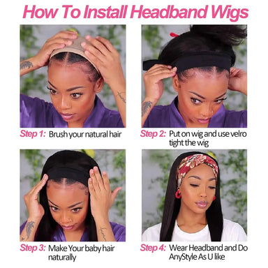 Snap & Go | Kinky Curly No-Lace Glueless Headband Wig
