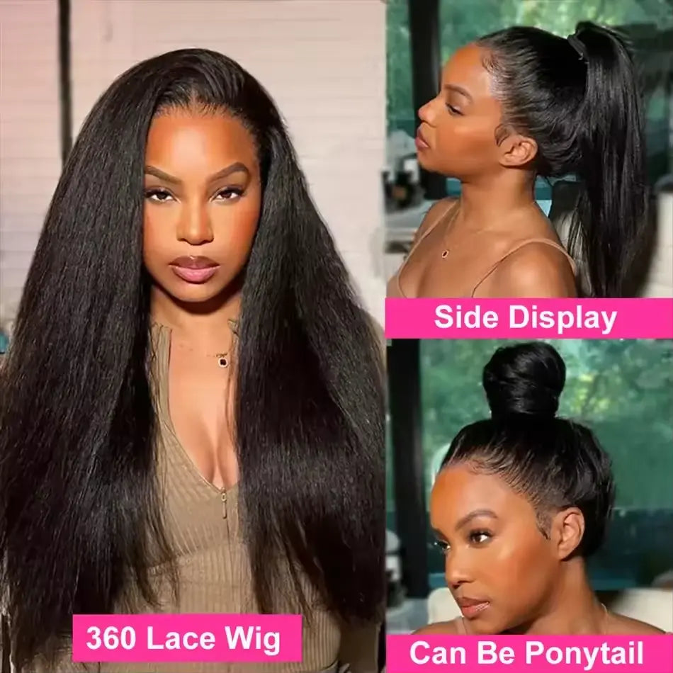 Snap & Go | Kinky Straight No-Lace Glueless Half Wig
