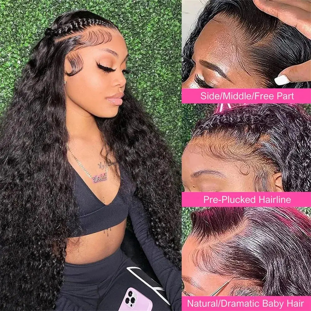 Melted Hair Water Wave Wig Glueless 13x6 Frontal Wig