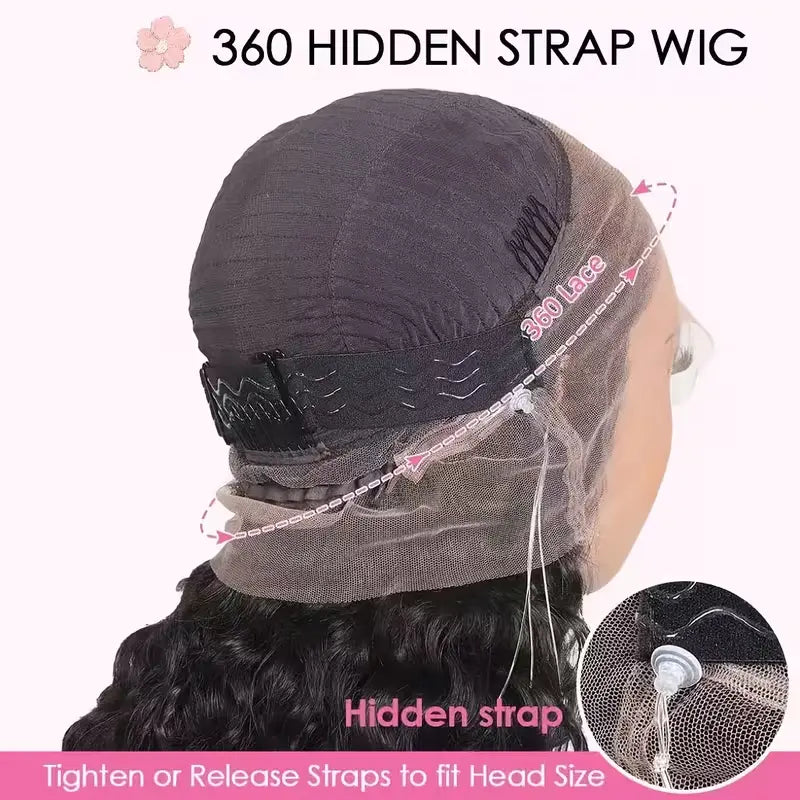 Melted Hair Kinky Straight Wig Glueless 360 Lace Wig
