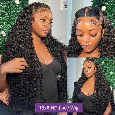 Melted Hair 180% Density Deep Wave Wig Glueless 13x6 Frontal Wig — Style 3