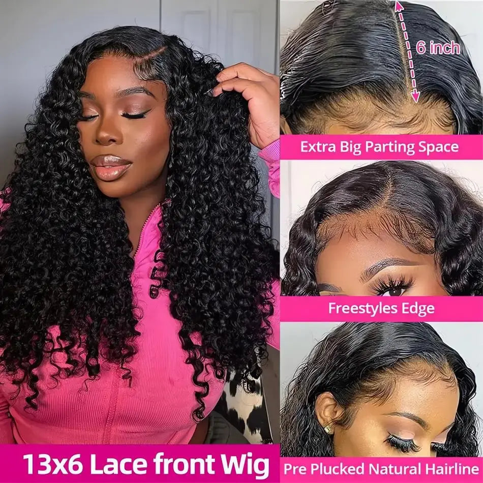 Melted Hair Curly Wig Glueless 13x6 Frontal Wig