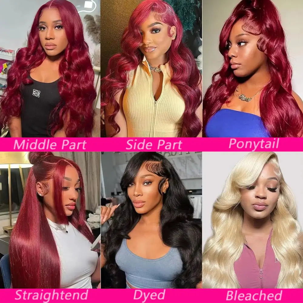 Effortless Glam | Burgundy Body Wave Glueless HD Lace 13x6 Frontal Wig