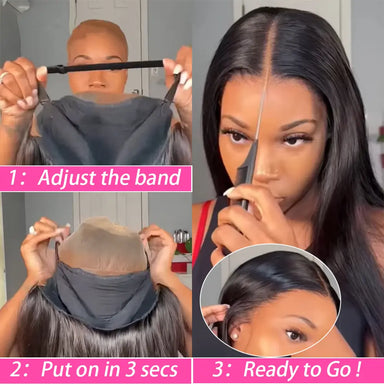 Throw On & Go | Straight Glueless HD Lace 5x5 Closure Wig