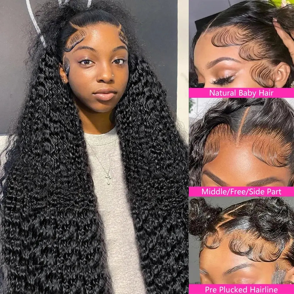 Melted Hair 180% Density Deep Wave Wig Glueless 13x6 Frontal Wig