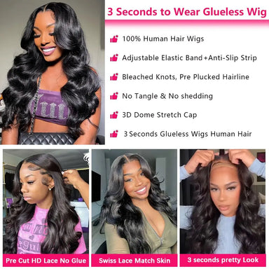 Melted Hair Body Wave Wig Glueless 13x6 Frontal Wig — Pre-Plucked