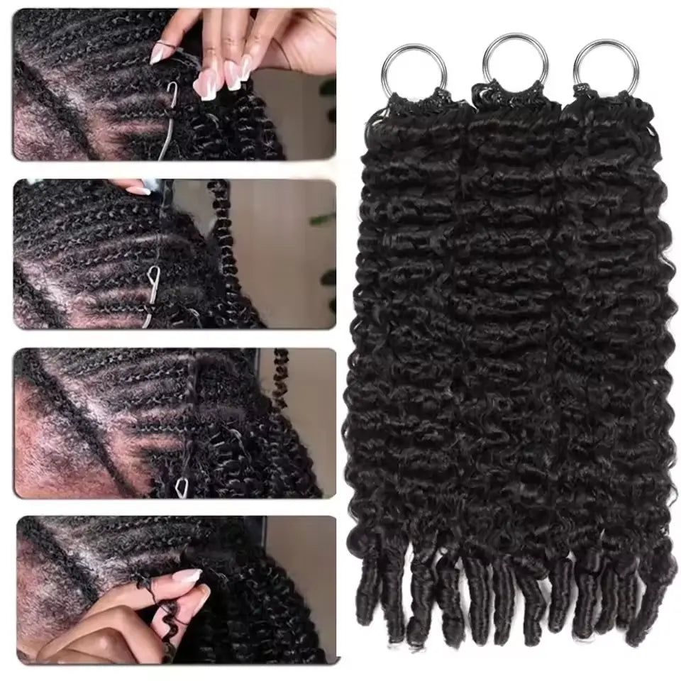 Curly Crochet Braiding Hair Extensions — 100% Human Hair