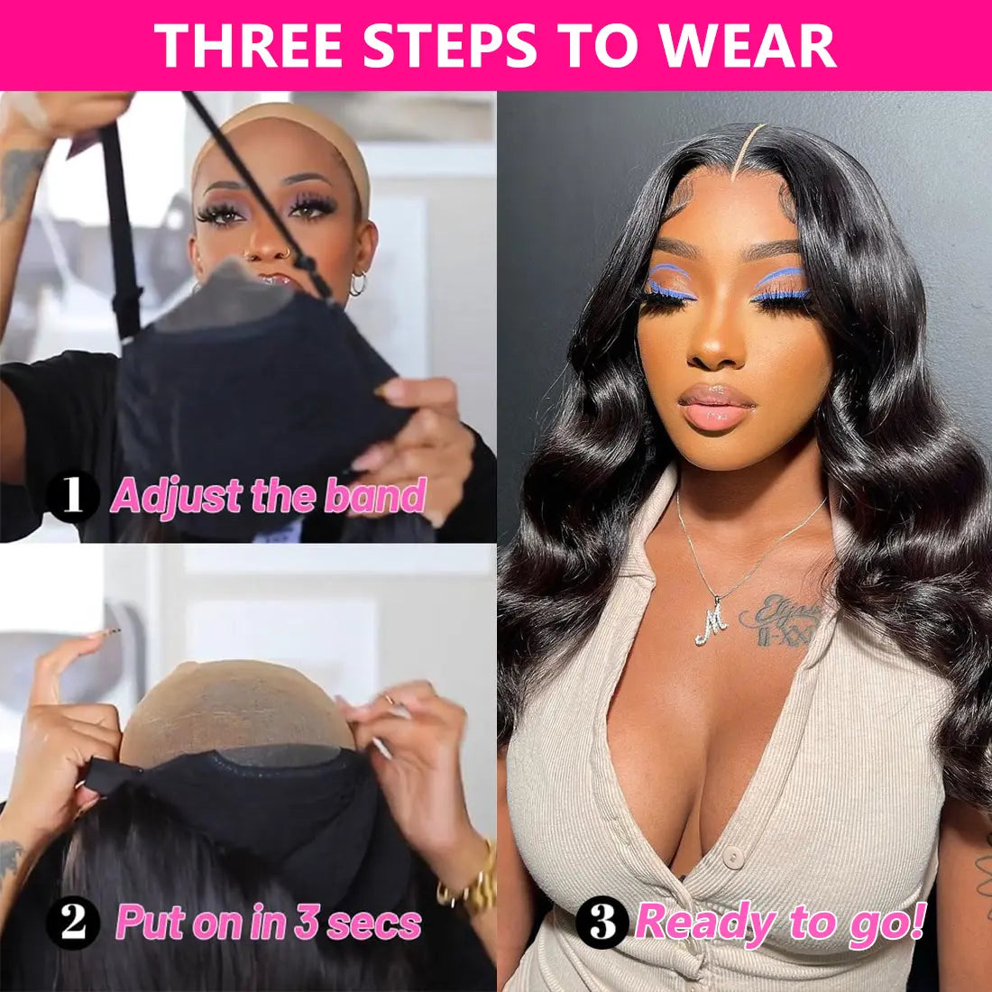 Throw On & Go | Body Wave Glueless HD Lace 5x5 Closure Wig Pre-Cut