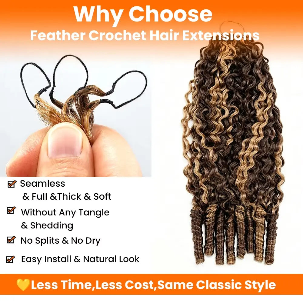 Highlight Kinky Curly Crochet Braiding Hair Extensions — 100% Human Hair
