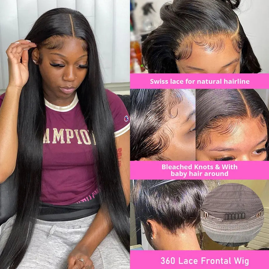 Melted Hair Bone Straight Wig Glueless 9x6 Frontal Wig