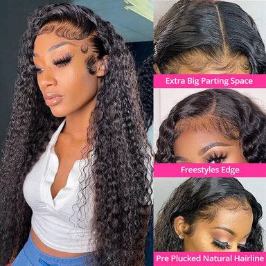 Melted Hair 180% Density Water Wave Wig Glueless 13x6 Frontal Wig