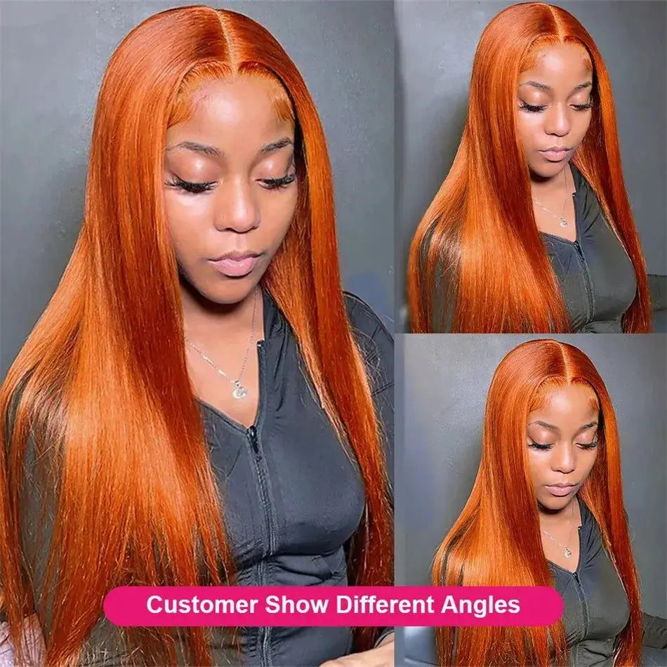 Slay All Day | Ginger Straight Glueless HD Lace 13x4 Frontal Wig