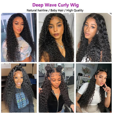 Snap & Go | Deep Wave No-Lace Glueless Half Wig