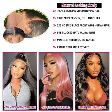 Wear & Go | Straight Glueless HD Lace Lace Closure Wig Pre-Cut