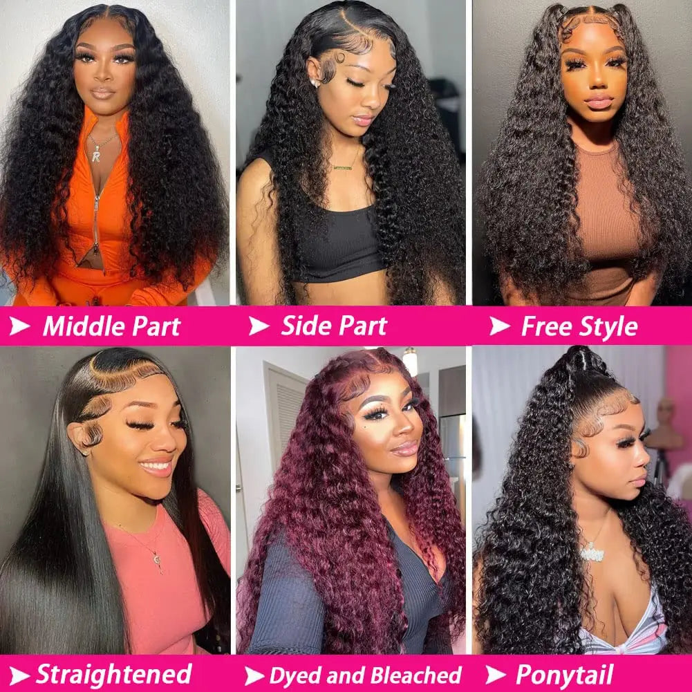 1 Min Install | Deep Wave Glueless HD Lace 13x6 Frontal Wig