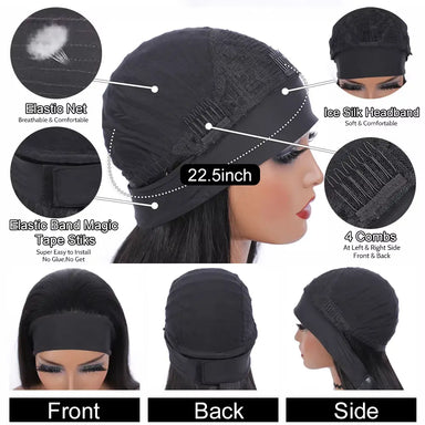 Snap & Go | Kinky Curly No-Lace Glueless Headband Wig
