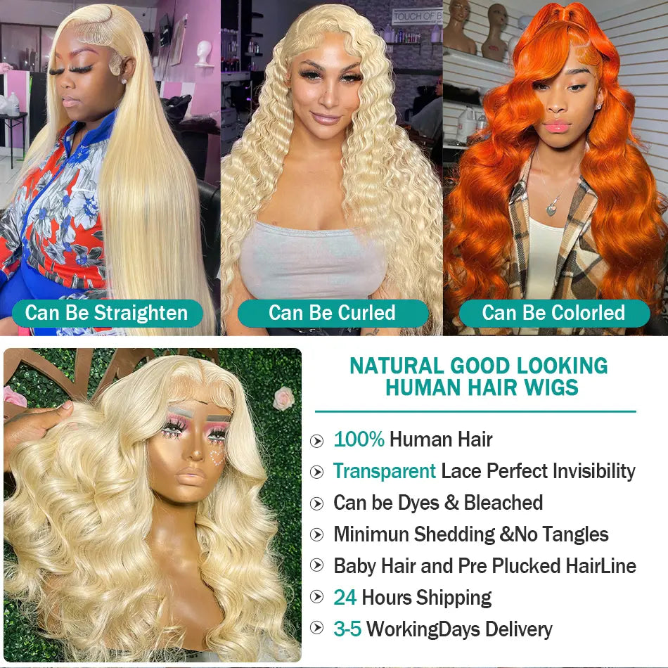 Easy Everyday | 613 Blonde Body Wave No-Lace Glueless Half Wig
