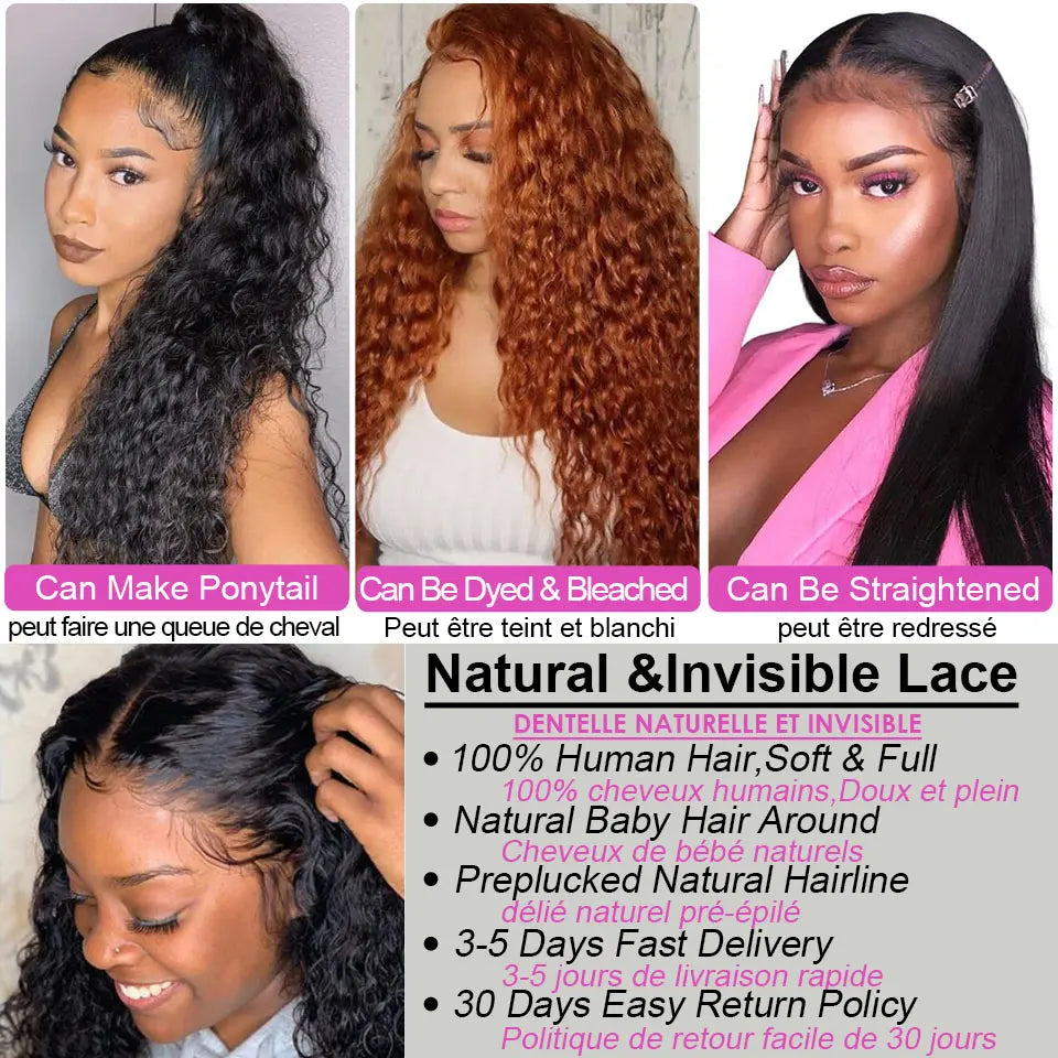 Melted Hair Water Wave Wig Glueless 13x6 Frontal Wig
