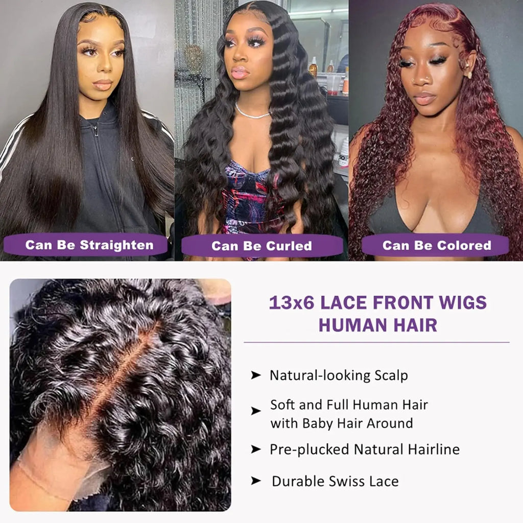 Quick Change | Brown Deep Wave Glueless HD Lace 13x6 Frontal Wig Pre-Cut