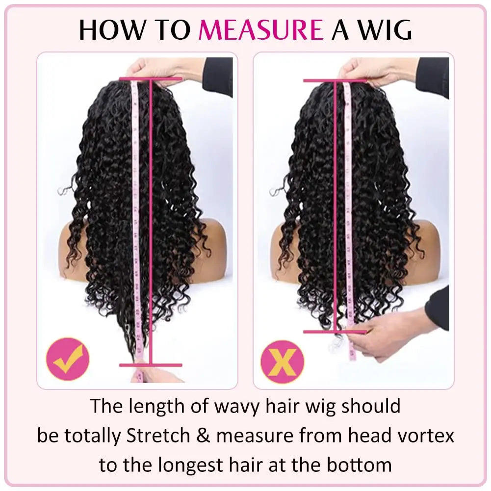 Melted Hair 180% Density Curly Wig Glueless 13x4 Frontal Wig