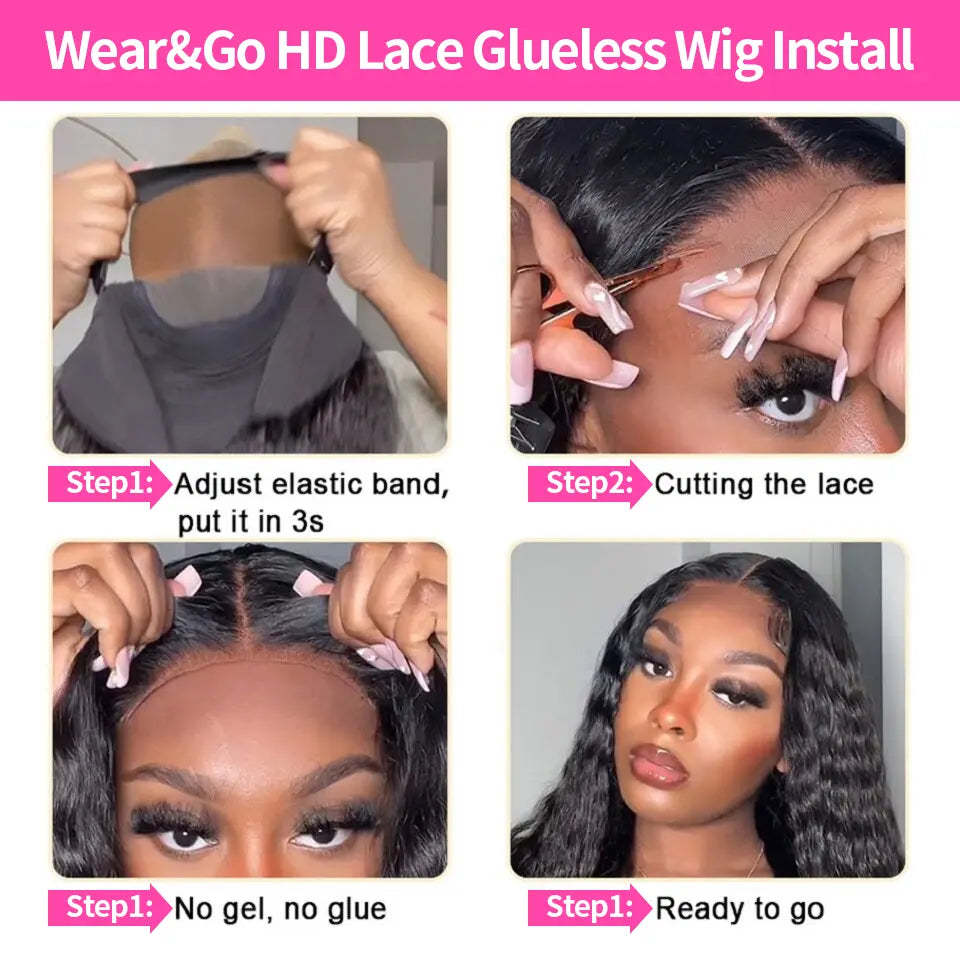 Melted Hair 180% Density Body Wave Wig Glueless 13x4 Frontal Pre-Cut Lace Wig