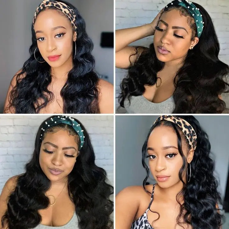 Melted Hair 180% Density Body Wave Wig Glueless Headband Wig