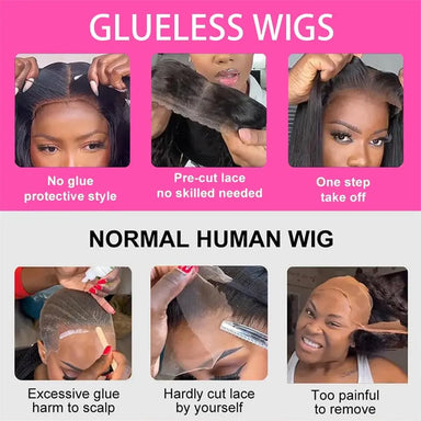 Throw On & Go | Straight Glueless HD Lace 5x5 Closure Wig