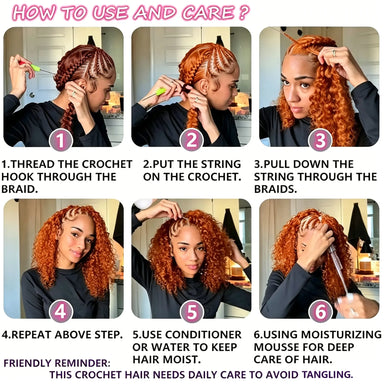 Ginger Kinky Curly Crochet Braiding Hair Extensions — 100% Human Hair