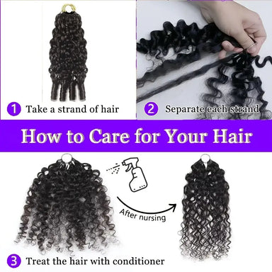 Kinky Curly Crochet Braiding Hair Extensions — 100% Human Hair