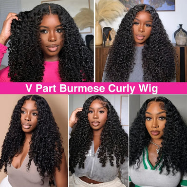Instant Glam | Curly No-Lace Glueless V Part Wig