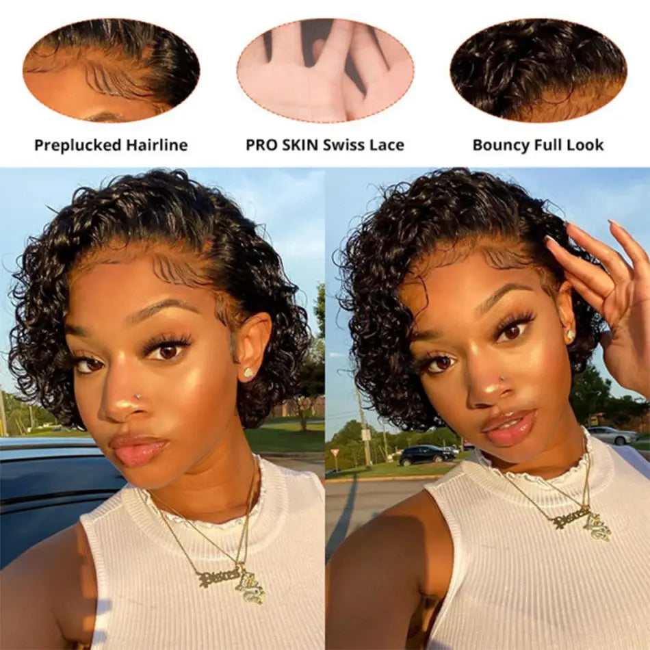 Slay All Day | Curly Glueless HD Lace 13x4 Frontal Wig