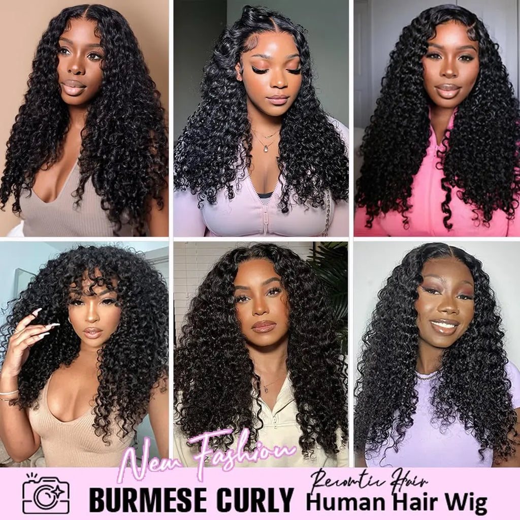 Snap & Go | Curly No-Lace Glueless Half Wig