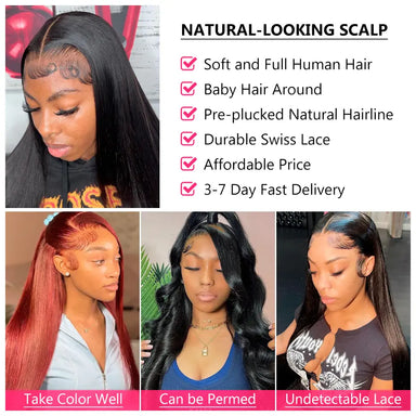 Slay All Day | Straight Glueless HD Lace 13x4 Frontal Wig