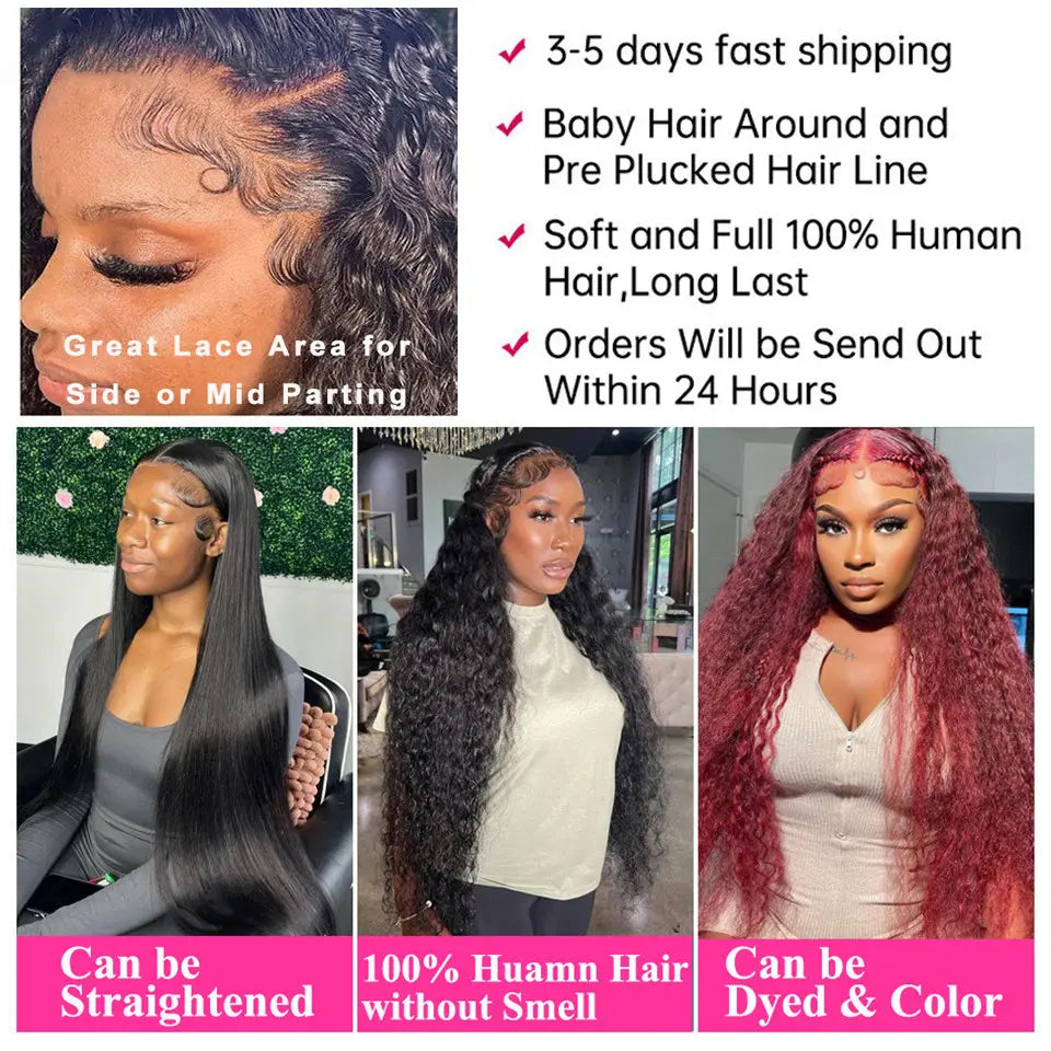 Throw On & Go | Deep Wave Glueless HD Lace 13x4 Frontal Wig