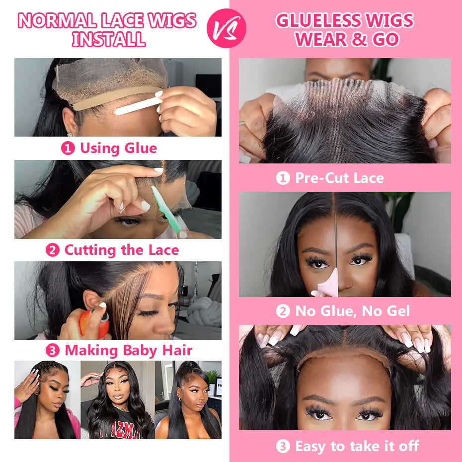Effortless Glam | Body Wave Glueless HD Lace 5x5 Closure Wig Pre-Cut