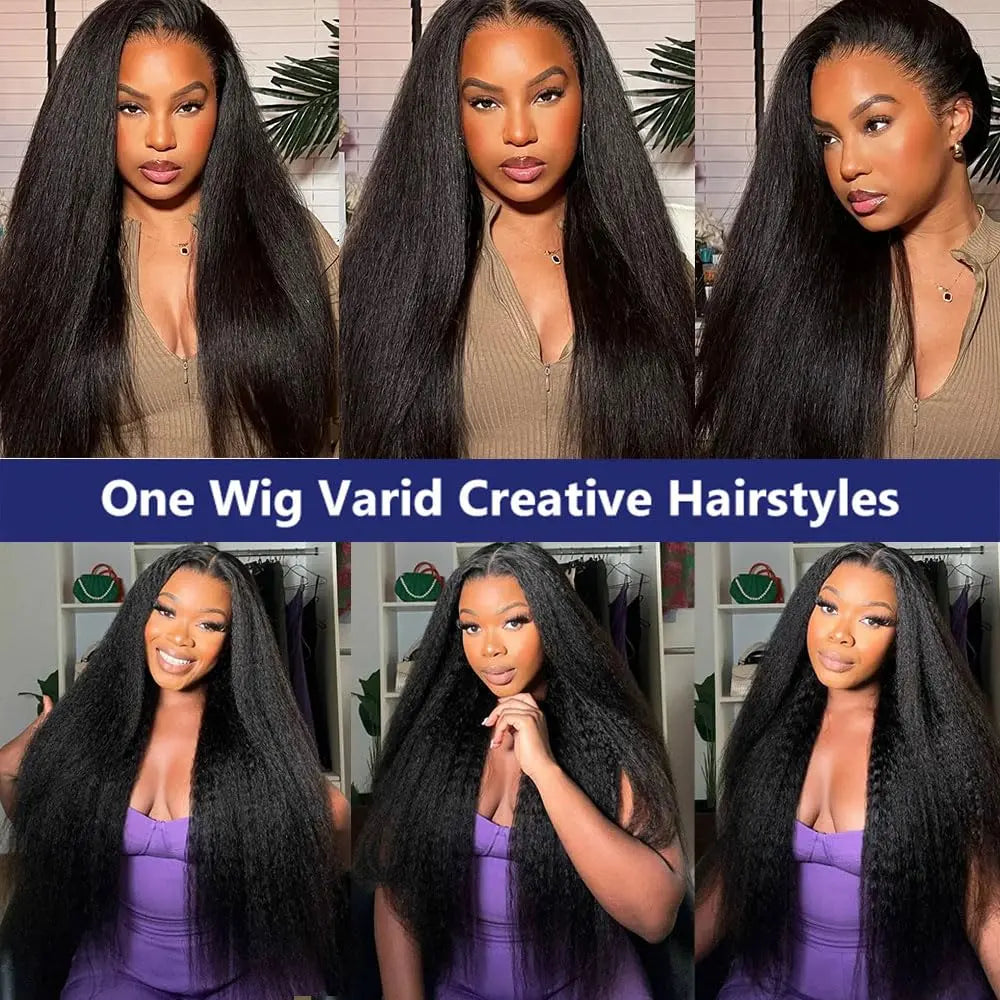 Instant Glam | Kinky Straight No-Lace Glueless Half Wig