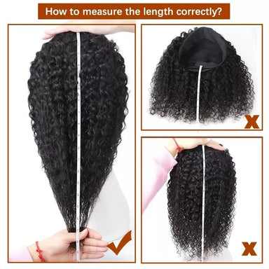 Melted Hair 180% Density Kinky Curly Wig Glueless Headband Wig