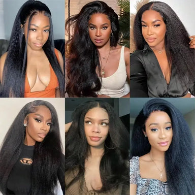 Instant Glam | Kinky Straight No-Lace Glueless Half Wig