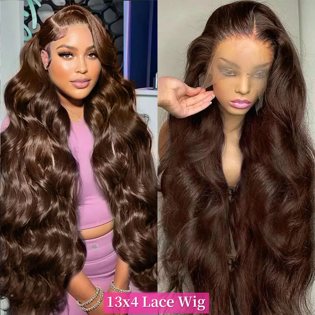 Ready To Wear | Brown Deep Wave Glueless HD Lace 13x6 Frontal Wig