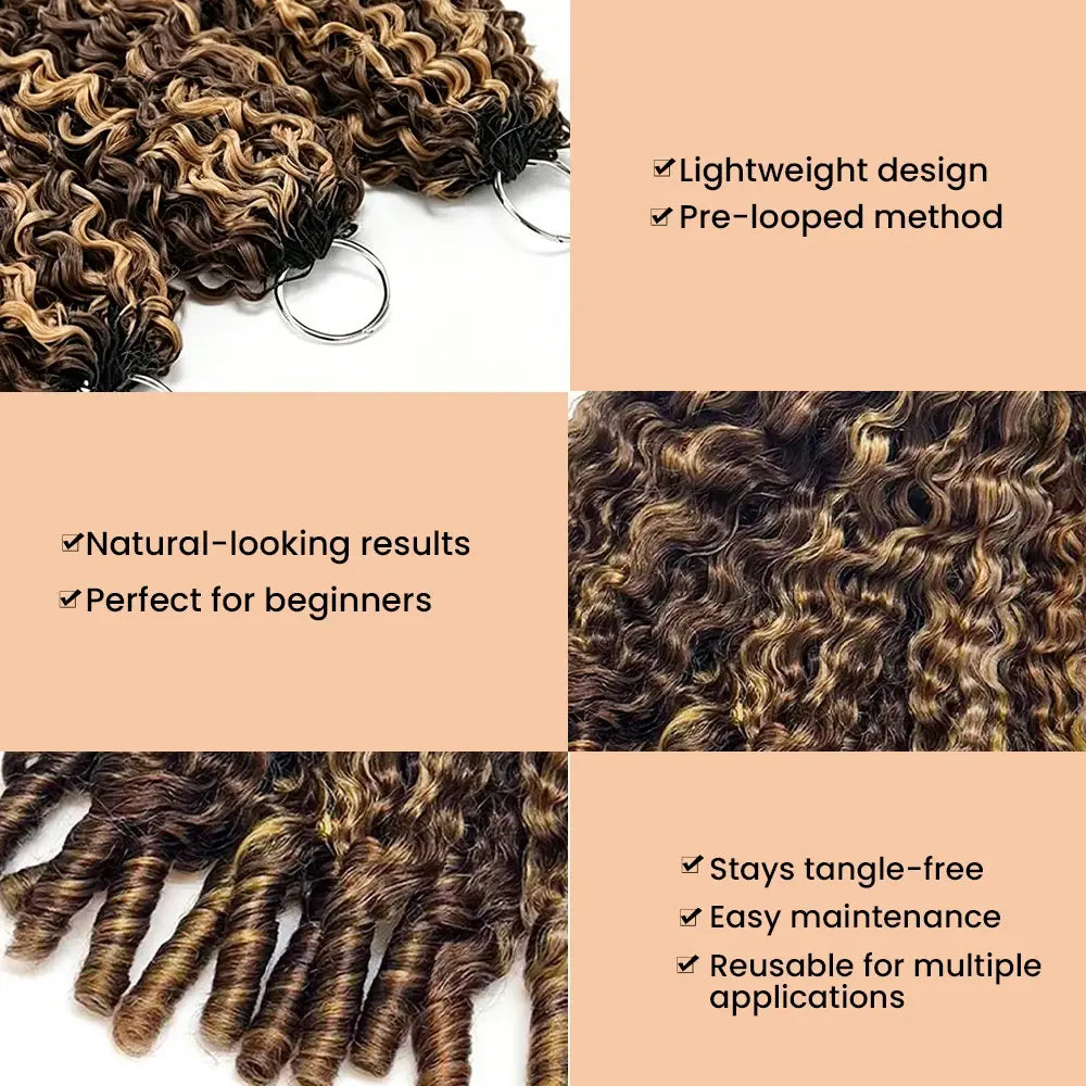 Highlight Kinky Curly Crochet Braiding Hair Extensions — 100% Human Hair