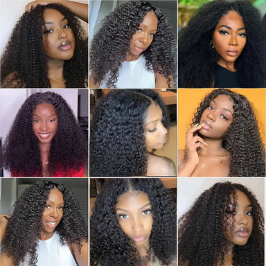 Melted Hair 180% Density Deep Wave Wig Glueless V-Part Wig