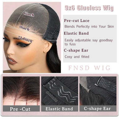Melted Hair Body Wave Wig Glueless 9x6 Frontal Pre-Cut Lace Wig — Pre-Plucked